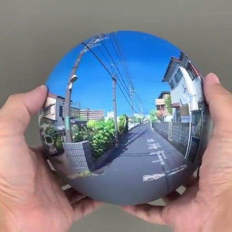 球形体上画了个VR360度街景